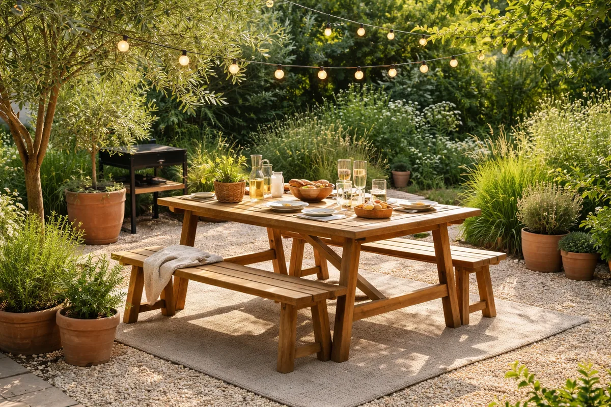 Comment créer un coin repas dans votre jardin avec un faible budget