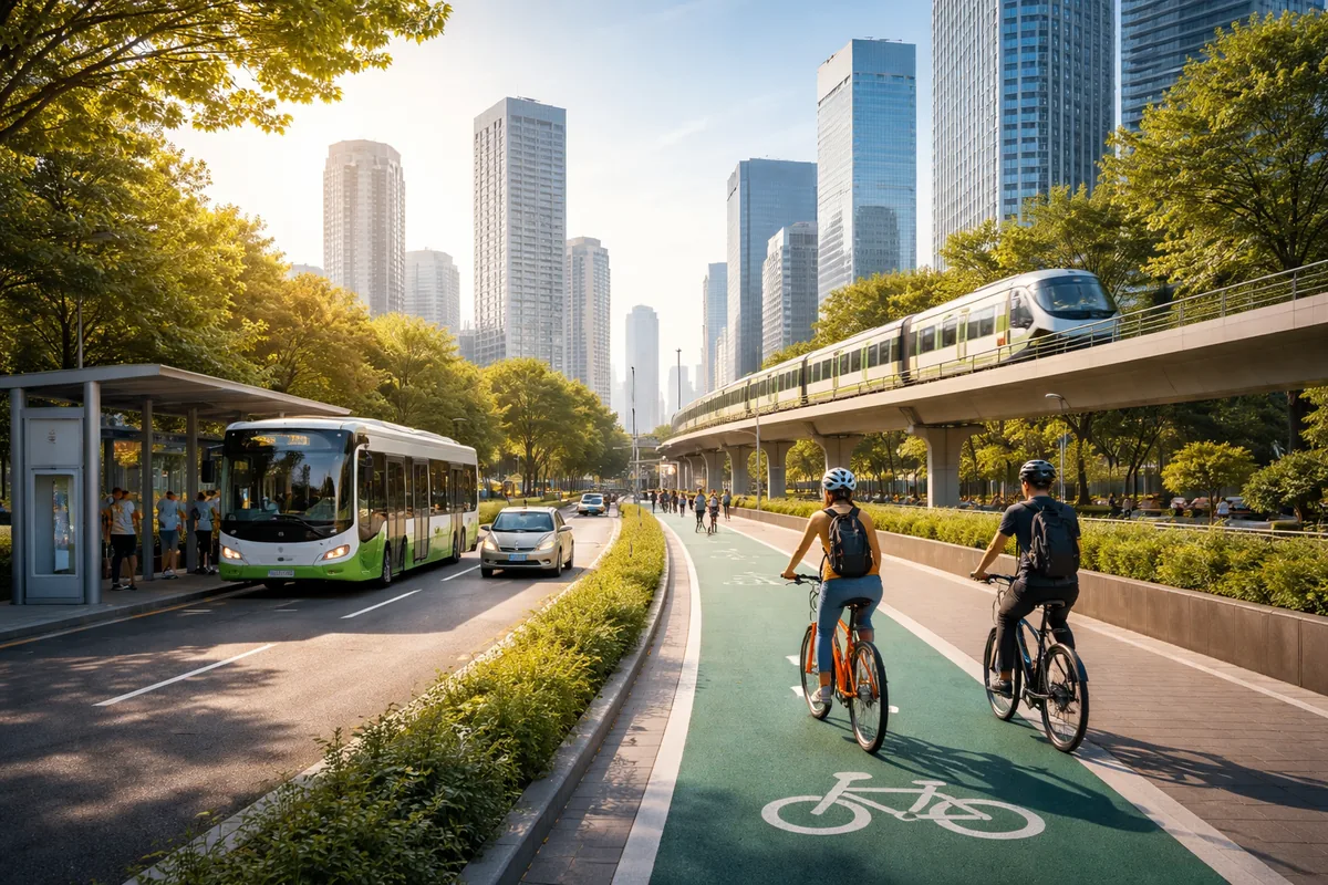 Les enjeux de l'urbanisation sur les modes de transport durable